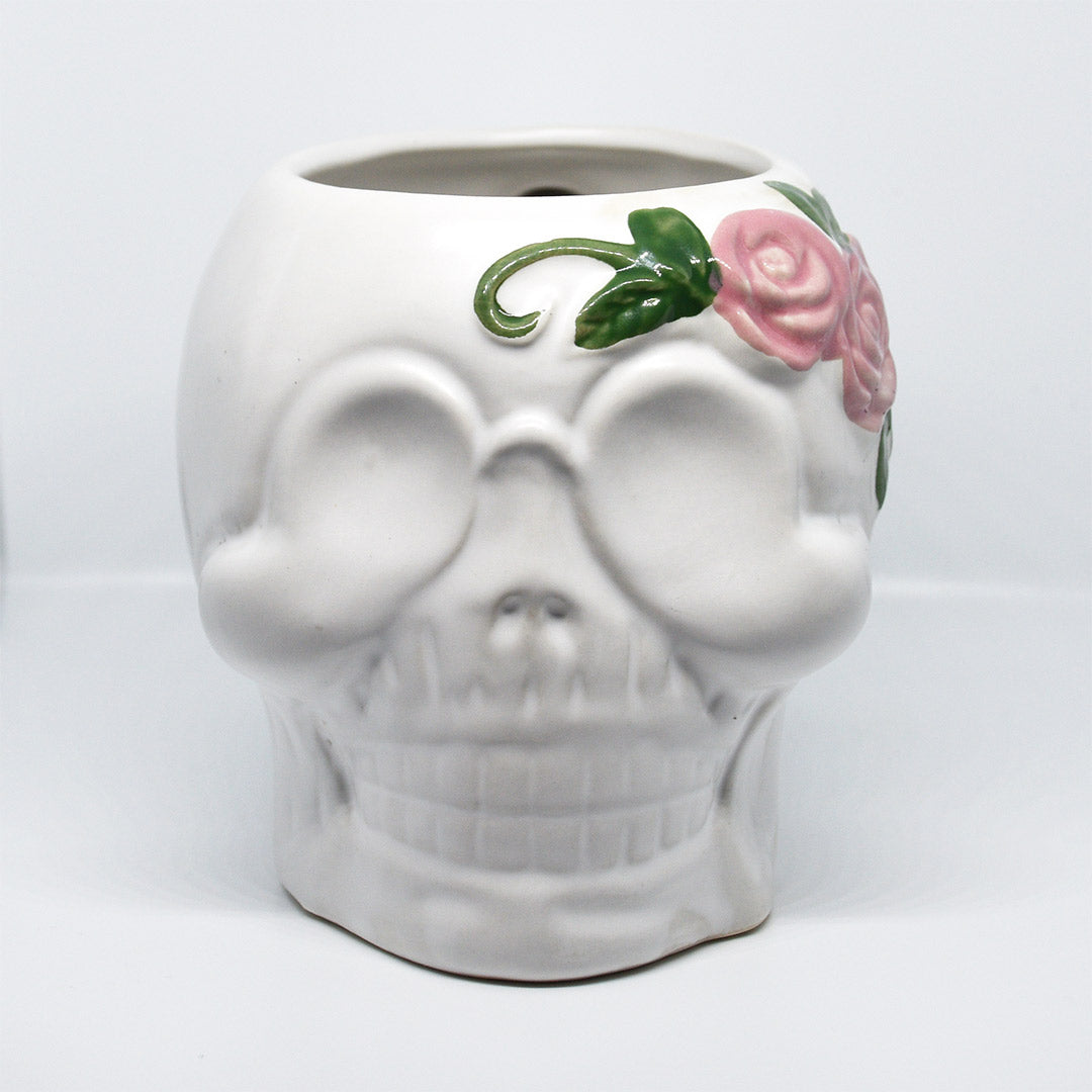 Sweet Garden Gifts Roses Skull Planter Mug