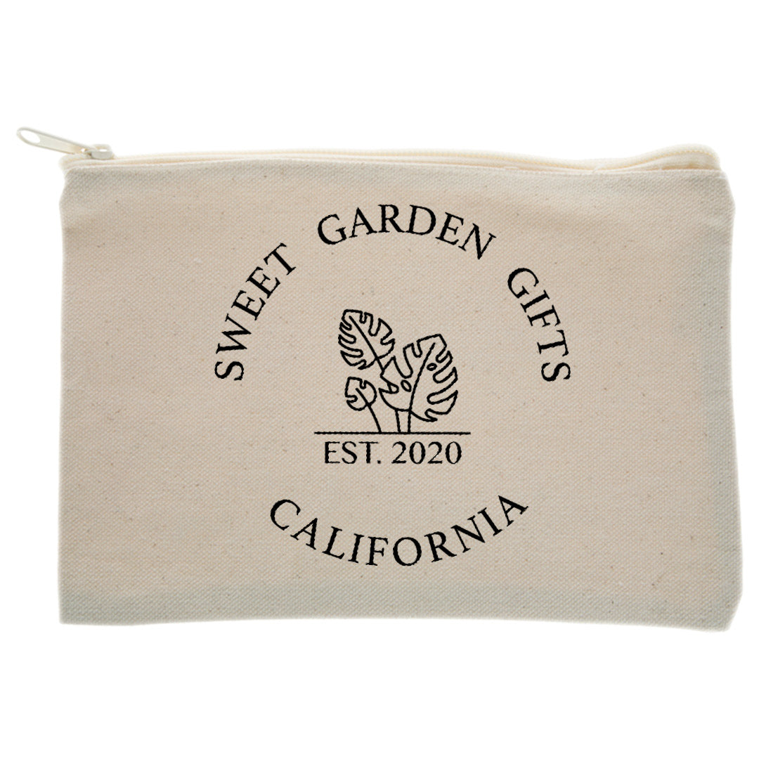 Sweet Garden Gift Canvas Travel Pouch - Est. 2020