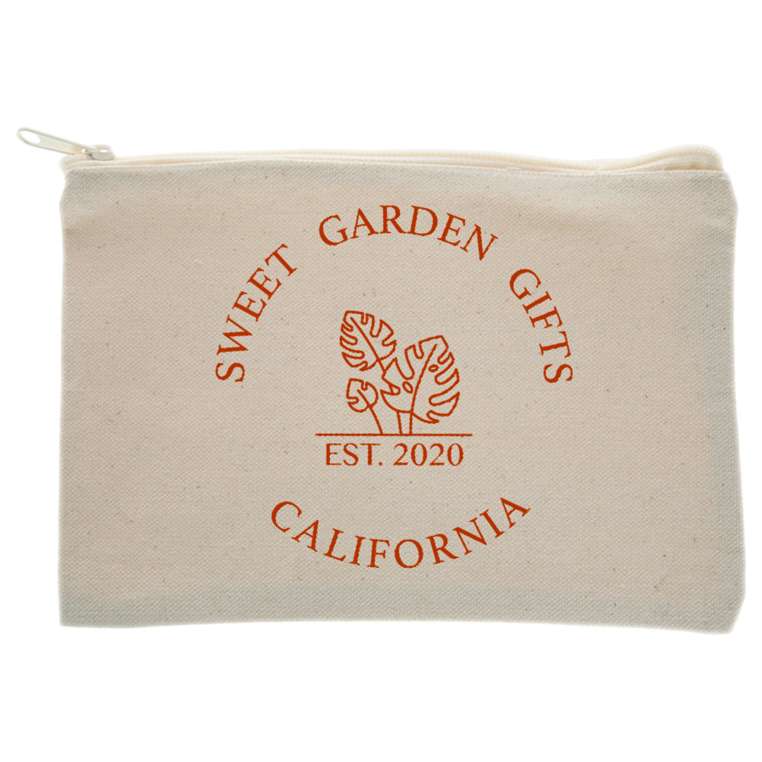 Sweet Garden Gift Canvas Travel Pouch - Est. 2020