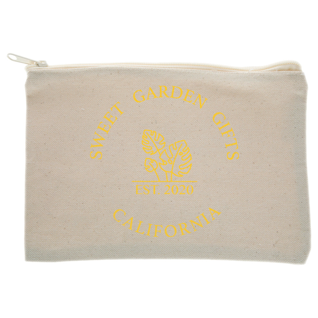 Sweet Garden Gift Canvas Travel Pouch - Est. 2020