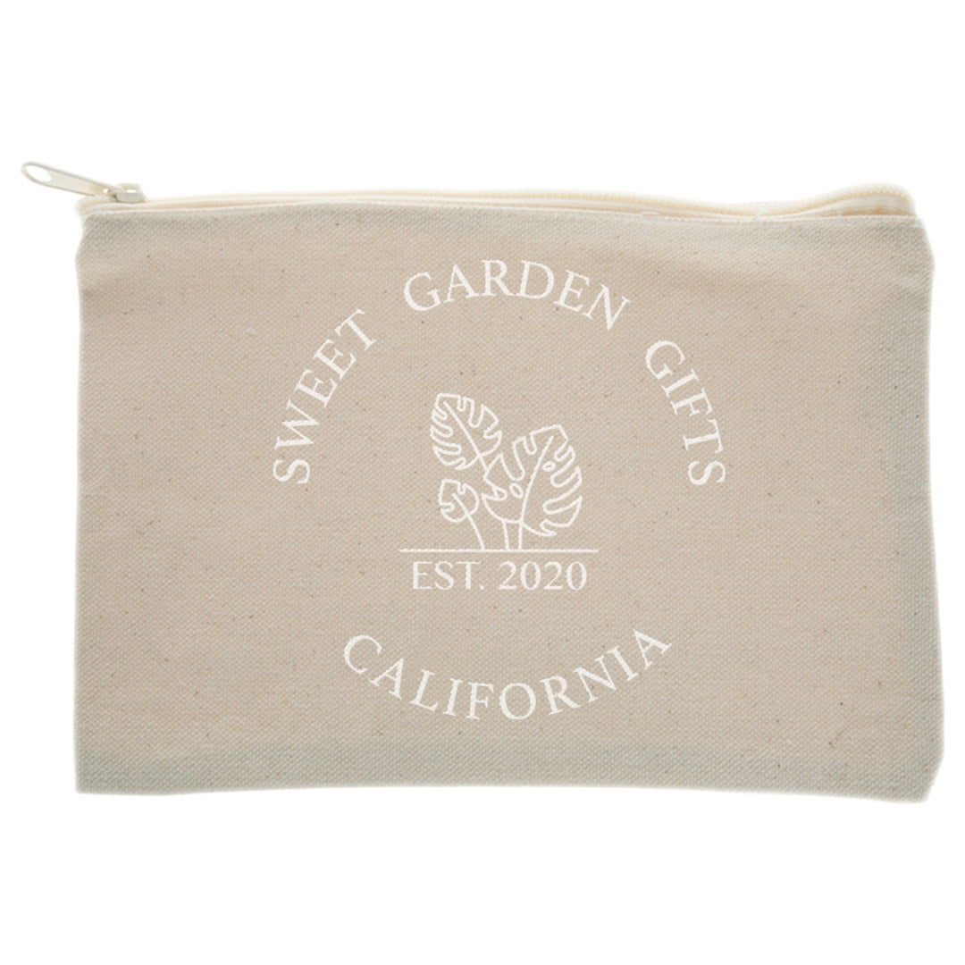 Sweet Garden Gift Canvas Travel Pouch - Est. 2020