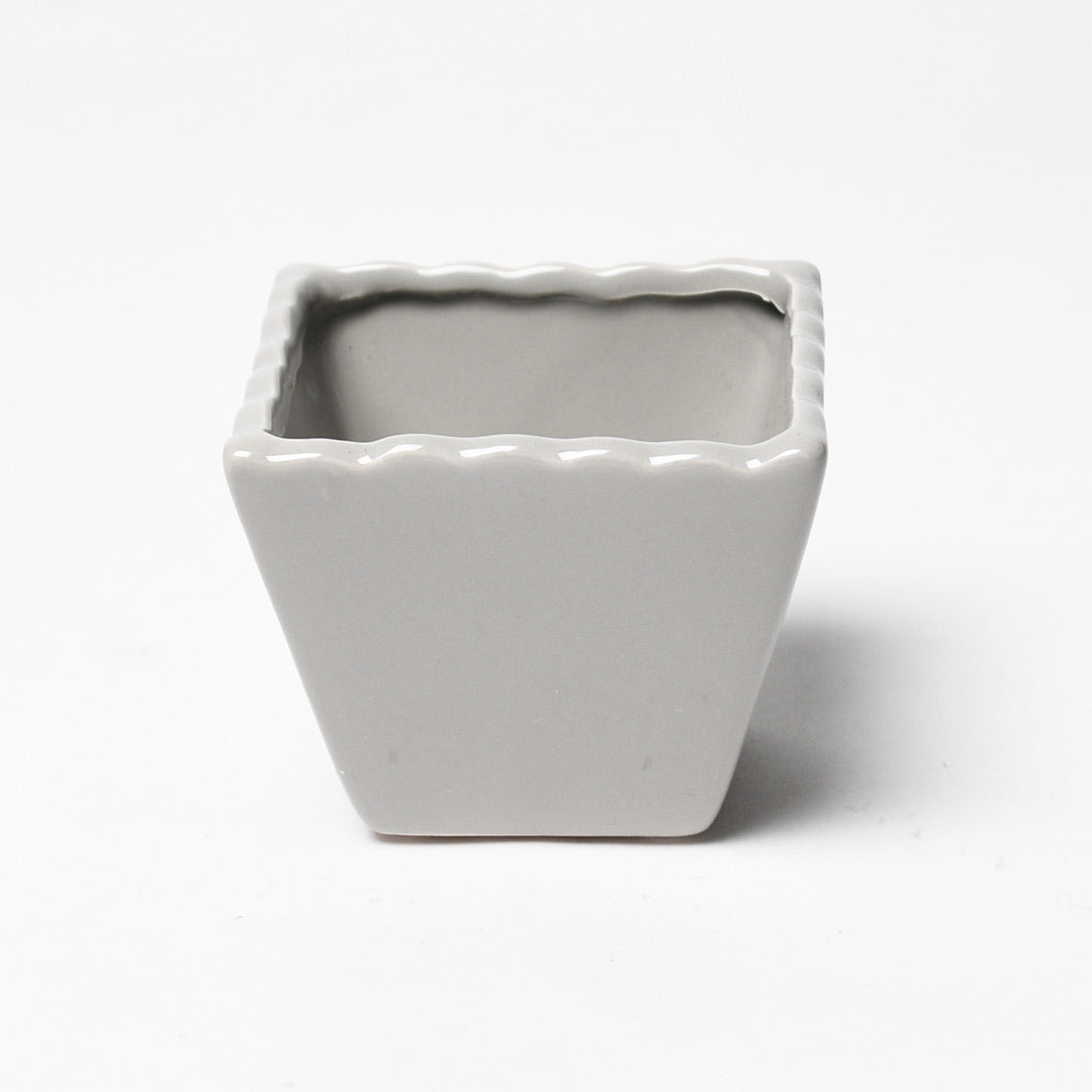 Sweet Garden Gifts Square Scalloped Planter
